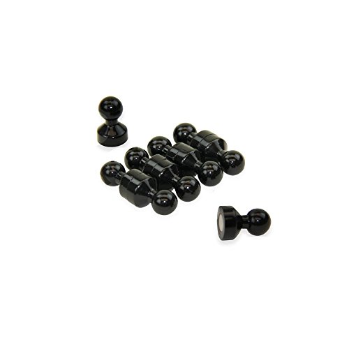 Kleiner Schwarzer Acryl - Push - Stiftmagnet Für Kühlschrank, Whiteboard, Mitteilungsboard 11mm x 17mm Hoch - Packung von 10 Kleiner Schwarzer Acryl - Push - Stiftmagnet Für Kühlschrank, Whiteboard, Mitteilungsboard 11mm x 17mm Hoch - Packung von 10 von first4magnets