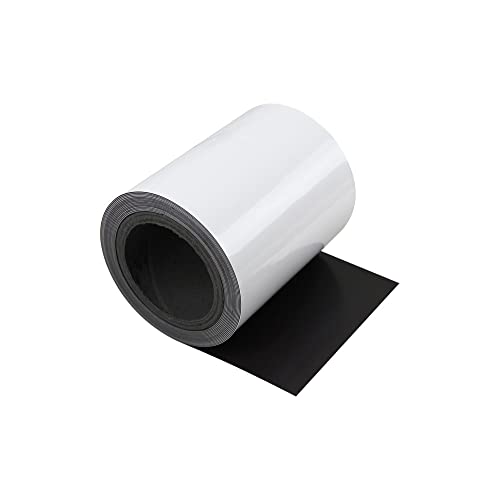 Magflex® Flexible Gloss White Magnetic Sheet zum Erstellen von Magnetbildern, Kunstwerken, Schildern Oder Displays - 150mm Breit - 5M Länge von first4magnets