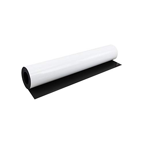 Magflex® Lite Flexible Gloss White Magnetic Sheet zum Erstellen von Magnetbildern, Kunstwerken, Schildern Oder Displays - 620mm Breit - 5M Länge von first4magnets