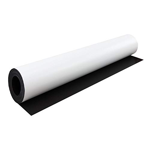 Magflex® Xtra Flexible Matt Weiß Trockener Wischoberfläche Magnetblatt zum Erstellen Eines Whiteboard - Displays - 620mm Breit - 5M Länge von first4magnets