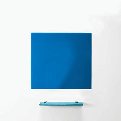 Magnetic Glass Tischbrett Für Büro, Besprechungsraum, Klassenzimmer, Heimbüro, Spielzimmer und Schlafzimmer - 450mm x 450mm - Blau von first4magnets