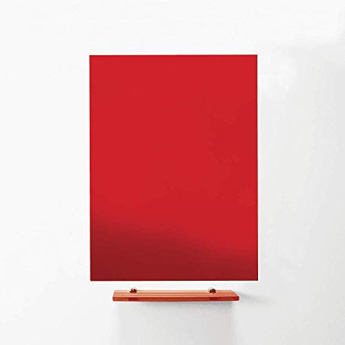 Magnetic Glass Tischbrett Für Büro, Besprechungsraum, Klassenzimmer, Heimbüro, Spielzimmer und Schlafzimmer - 900mm x 600mm - Rot von first4magnets