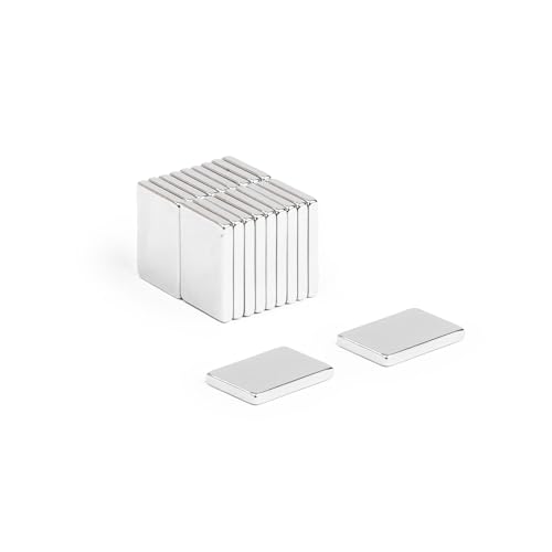 N42 Neodym-Magnet, 1,6 cm x 1,9 cm dick, 1,6 kg Zugkraft, lizenziertes Material (20 Stück) von first4magnets