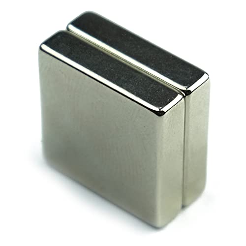 N42 Neodym-Magnet, 1,9 cm x 1,9 cm dick, 7,05 kg Zugkraft, lizenziertes Material (2 Stück) von first4magnets