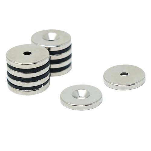N42 Neodym Magnet - 20mm Durchmesser x 3mm Dick x 3,6mm Counterunk Loch - 4,5kg Zug - Süd - Pack von 20 N42 Neodym Magnet - 20mm Durchmesser x 3mm Dick x 3,6mm Counterunk Loch - 4,5kg Zug - Süd - Pack von 20 von first4magnets