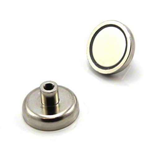 N42 Neodym Pot Magnet Für Diy -, Engineering -, Herstellung, Hängen - und Halten - Anwendungen - 32mm Durchmesser x 18mm Groß x M6 - Gewinde - 36,4kg Pull - Pack von 10 von first4magnets