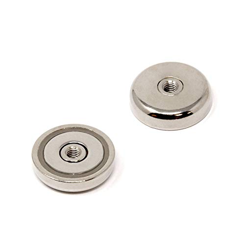 N42 Neodym Pot - Magnet Mit M6 - Innenfaden zum Halten, Hängen und Anzeigen von Elementen - 32mm Durchmesser - 30kg Zug - Pack von 1 von first4magnets