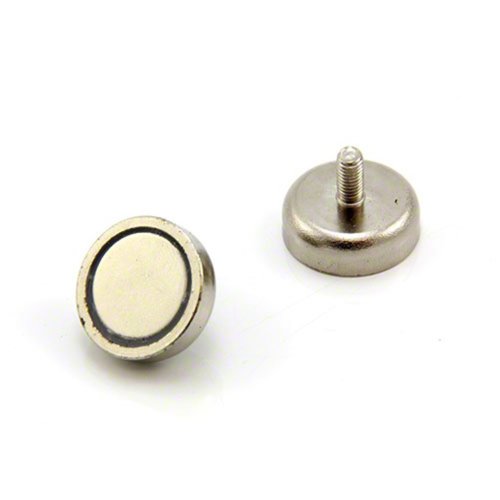 N42 Neodym - Topf - Magnet Mit M5 - Bolzen - 25mm Durchmesser x 8mm Dick - 20kg Zug - Pack von 20 von first4magnets