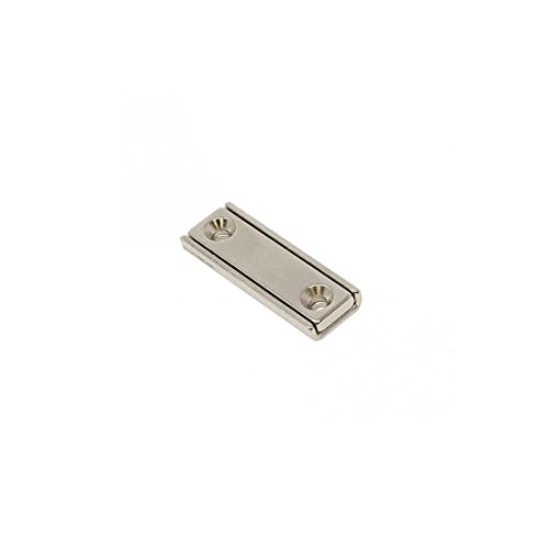 Neodym - Kanal - Magnet - 40mm x 13,5mm x 5mm Dick Mit 2X 3,3mm Counterunk Löcher - 17kg Zug von first4magnets