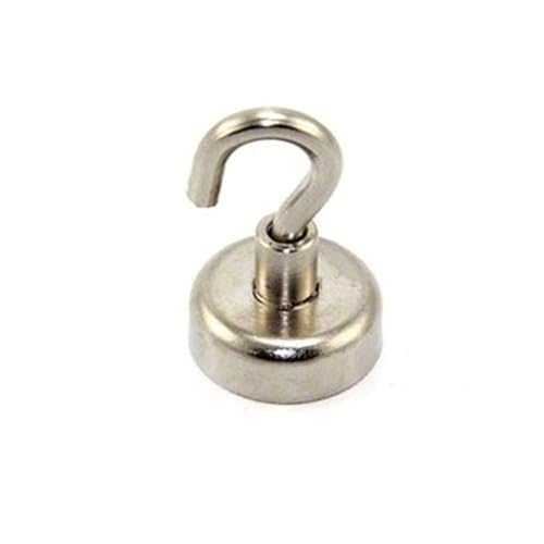 Neodym-Klemmmagnet mit M4-Haken, 25/32 Zoll Durchmesser, 13,8 kg Zugkraft (1 Stück) – lizenziertes Material von first4magnets