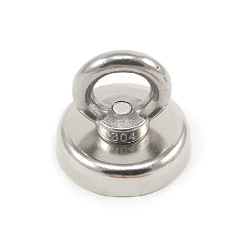 Neodym-Klemmmagnet mit M8-Augenschraube, 4,5 cm Durchmesser, 90 kg Zugkraft (1 Stück) – lizenziertes Material von first4magnets