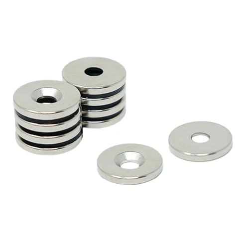 Neodym - Magnet Für Künste, Handwerk, Modellherstellung - 15mm Durchmesser x 2mm Dick x 4,2mm C/Senken - 2,6kg Zug - Süd - Pack von 20 Neodym - Magnet Für Künste, Handwerk, Modellherstellung - 15mm Durchmesser x 2mm Dick x 4,2mm C/Senken - 2,6kg Zug - Süd - Pack von 20 von first4magnets