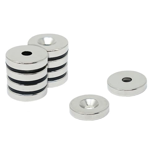 Neodym - Magnet Für Kunst, Kunsthandwerk, Modellherstellung, Diy, Hobbys - 25mm Durchmesser x 5mm Dicke x 6,0mm C/Waschbecken - 11,2kg Zug - Norden - Pack von 10 Neodym - Magnet Für Kunst, Kunsthandwerk, Modellherstellung, Diy, Hobbys - 25mm Durchmesser x 5mm Dicke x 6,0mm C/Waschbecken - 11,2kg Zug - Norden - Pack von 10 von first4magnets