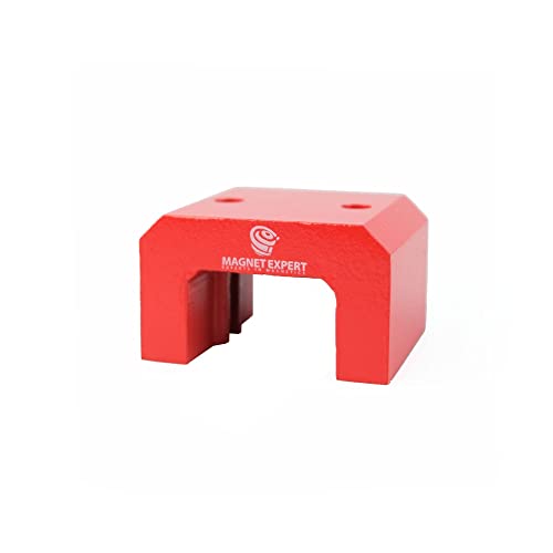Red Alnico Hufeisenmagnet Für Hochtemperatur -, Technik - und Fertigungsanwendungen - 35mm x 57mm x 40,5mm - 37kg Zug von first4magnets