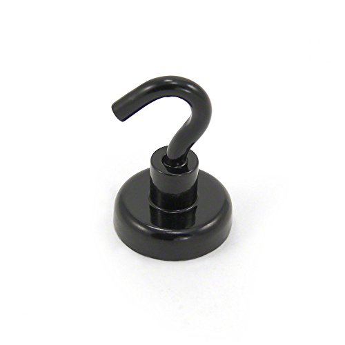 Schwarz Gestrichene Neodym - Hakenmagnet Mit M5 - Haken Für Kühlschrank, Whiteboard, Hinweis, Aktenschrank Oder Büro - 25mm Durchmesser x 36,5mm Hoch - 20kg Zug - Pack von 40 Schwarz Gestrichene Neodym - Hakenmagnet Mit M5 - Haken Für Kühlschrank, Whiteboard, Hinweis, Aktenschrank Oder Büro - 25mm Durchmesser x 36,5mm Hoch - 20kg Zug - Pack von 40 von first4magnets