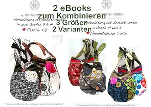 Kiki&Coco Nähanleitung mit Schnittmuster für Umhängetasche, 2 eBooks in Einem [Download] von firstloungeberlin