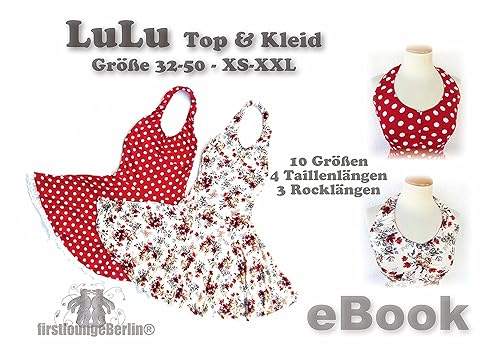 Lulu Nähanleitung mit Schnittmuster für Top & Neckholder-Kleid in 3 Längen [Download] von firstloungeberlin