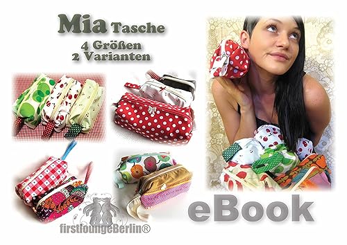 Mia Täschchen Nähanleitung mit Maßtabelle in 4 Größen für Schlampermäppchen/Kosmetiktasche [Download] von firstloungeberlin
