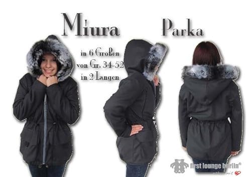 Miura Nähanleitung mit Schnittmuster für Parka, Kapuzen-Jacke oder Mantel in 5 Größen [Download] von firstloungeberlin