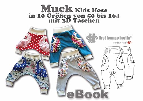 Muck E-Book Jerseyhose in 10 Größen 50/56-158/164 Nähanleitung & Schnittmuster [Download] von firstloungeberlin