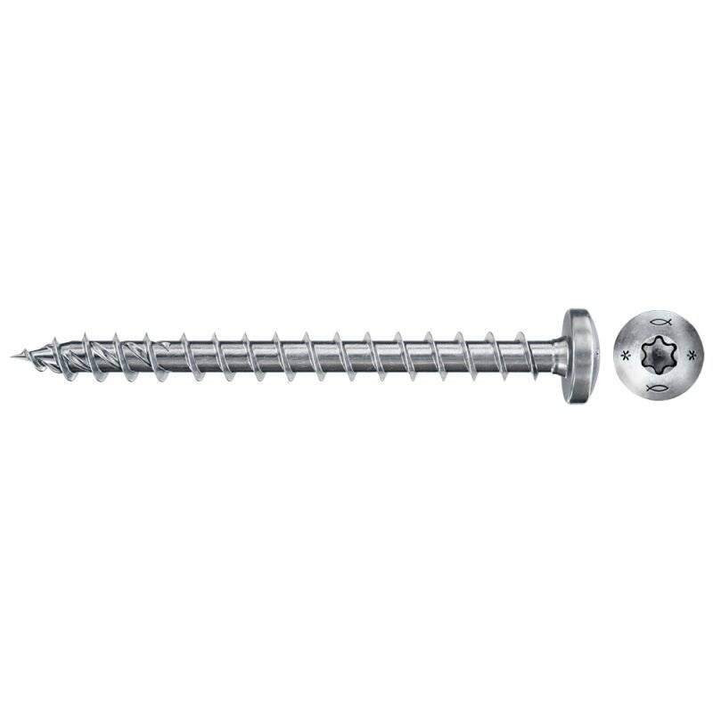 fischer Holzschraube PowerFast II Vollgewinde Halbrundkopf TX20 blau verzinkt 4,5 x 40 mm - 200 Stück von fischer Deutschland Vertriebs GmbH