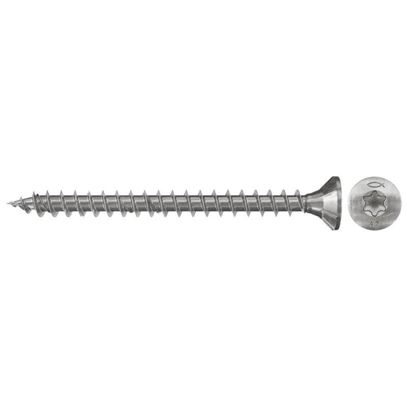 fischer PowerFast Spanplattenschraube Vollgewinde Edelstahl A2 Senkkopf TX 3,5 x 35 mm - 200 Stück von fischer Deutschland Vertriebs GmbH
