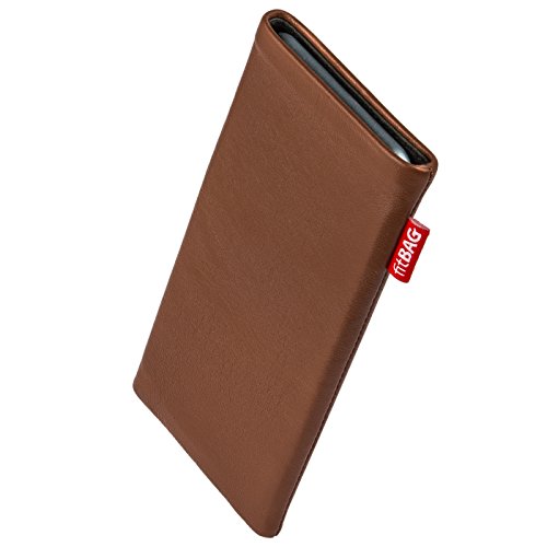 fitBAG Beat Cognac Handytasche für OnePlus Open Tasche aus Echtleder Nappa mit Microfaserinnenfutter | Hülle mit Reinigungsfunktion | Made in Germany von fitBAG