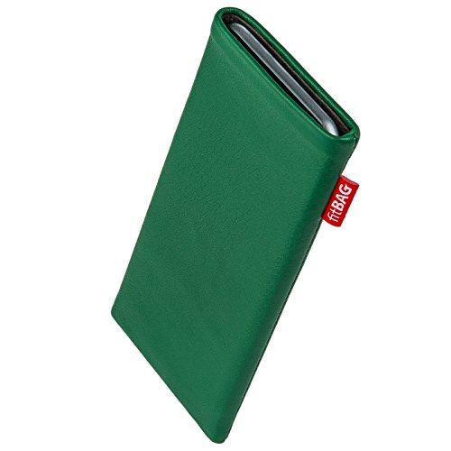 fitBAG Beat Smaragd Handytasche für Xiaomi Poco F7 Ultra Tasche aus Echtleder Nappa mit Microfaserinnenfutter | Hülle mit Reinigungsfunktion | Made in Germany von fitBAG