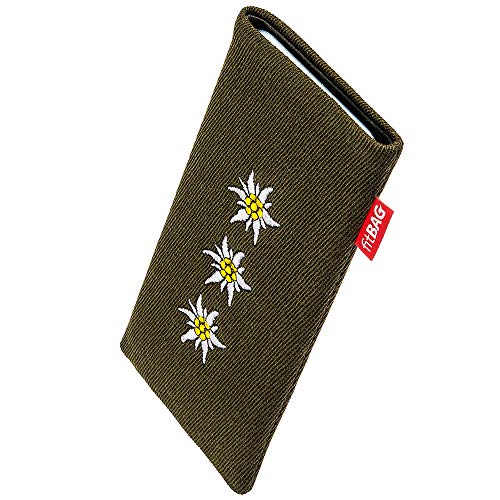 fitBAG Trachten Edelweiß Handytasche für Samsung Galaxy A52s 5G Tasche aus Textil-Stoff mit Microfaserinnenfutter | Hülle mit Reinigungsfunktion | Made in Germany fitBAG Trachten Edelweiß Handytasche für Samsung Galaxy A52s 5G Tasche aus Textil-Stoff mit Microfaserinnenfutter | Hülle mit Reinigungsfunktion | Made in Germany von fitBAG