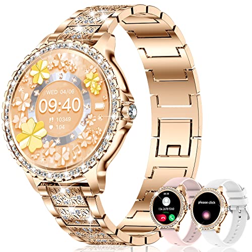 Smartwatch Damen mit Telefonfunktion Diamond, 1.32"Smart Watch Damenuhr mit Anruffunktion ,Menstruationszyklus SpO2 Pulsmesser Schlafmonitor Musiksteuerung,110 Sportmodi Uhr für Damen für Android iOS Smartwatch Damen mit Telefonfunktion Diamond, 1.32"Smart Watch Damenuhr mit Anruffunktion ,Menstruationszyklus SpO2 Pulsmesser Schlafmonitor Musiksteuerung,110 Sportmodi Uhr für Damen für Android iOS von fitonyo