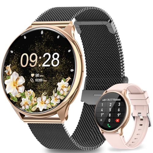 fitonyo Smartwatch Damen mit Telefonfunktion,1,32 "HD Touchscreen,Always-On-Display, Menstruationszyklus SpO2 Pulsuhr Monitor Schlaf Monitor SmartWatch Damen,120 Sport Fitness Tracker IP68 Android iOS von fitonyo