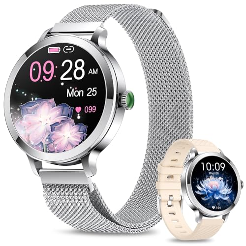 fitonyo Smartwatch Damen mit Telefonfunktion,1.1" AMOLED Touchscreen Smart Watch,Armbanduhr mit 110+Sportmodi SpO2 BP Pulsuhr Schlafmonitor,IP68 Fitness Tracker für Android iOS Silber fitonyo Smartwatch Damen mit Telefonfunktion,1.1" AMOLED Touchscreen Smart Watch,Armbanduhr mit 110+Sportmodi SpO2 BP Pulsuhr Schlafmonitor,IP68 Fitness Tracker für Android iOS Silber von fitonyo