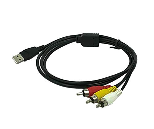 1,5m USB 2.0 auf 3RCA Kabel AV Audio Video TV Kabel Adapte UC9501 von fittings4you