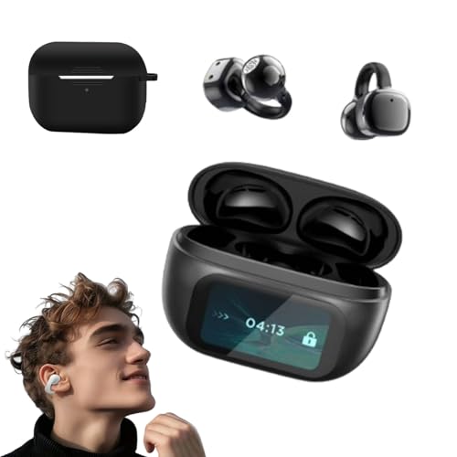 Bluetooth KopfhöRer Mit Ohrclip, 2025 Neuankömmling -5.4 Bluetooth-Kopfhörer mit Ohrclip und Touchscreen, 48 Hours Noise Cancelling Earbuds, USB-C, IP7 Waterproof Sports Earphones (Black,Übersetzung) Bluetooth KopfhöRer Mit Ohrclip, 2025 Neuankömmling -5.4 Bluetooth-Kopfhörer mit Ohrclip und Touchscreen, 48 Hours Noise Cancelling Earbuds, USB-C, IP7 Waterproof Sports Earphones (Black,Übersetzung) von fjaldjfu