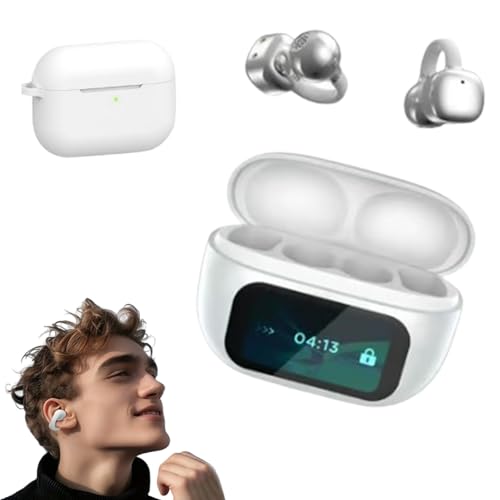 Bluetooth KopfhöRer Mit Ohrclip, 2025 Neuankömmling -5.4 Bluetooth-Kopfhörer mit Ohrclip und Touchscreen, 48 Hours Noise Cancelling Earbuds, USB-C, IP7 Waterproof Sports Earphones (White,Übersetzung) Bluetooth KopfhöRer Mit Ohrclip, 2025 Neuankömmling -5.4 Bluetooth-Kopfhörer mit Ohrclip und Touchscreen, 48 Hours Noise Cancelling Earbuds, USB-C, IP7 Waterproof Sports Earphones (White,Übersetzung) von fjaldjfu