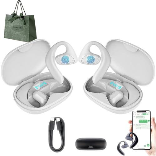 Talkbuds Translator, Qinux Talkbuds, 2025 Ki übersetzer kopfhörer mit 144 sprachausgabe, Open ear kopfhörer bluetooth, Ohrhörer mit KI-Übersetzung in Echtzeit für Reisen, Business, Lernen (2-A) von fjaldjfu