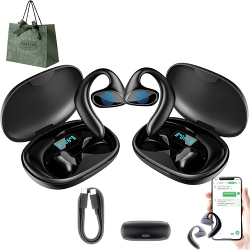 Talkbuds Translator, Qinux Talkbuds, 2025 Ki übersetzer kopfhörer mit 144 sprachausgabe, Open ear kopfhörer bluetooth, Ohrhörer mit KI-Übersetzung in Echtzeit für Reisen, Business, Lernen (2-B) von fjaldjfu