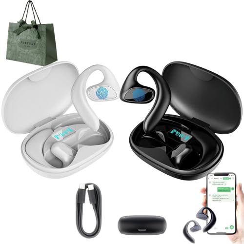 Talkbuds Translator, Qinux Talkbuds, 2025 Ki übersetzer kopfhörer mit 144 sprachausgabe, Open ear kopfhörer bluetooth, Ohrhörer mit KI-Übersetzung in Echtzeit für Reisen, Business, Lernen (2-C) von fjaldjfu