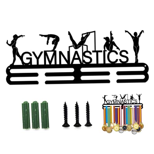 Medaillenhalter Gymnastics Sport Running Athlet Medaillen Kleiderbügel wandmontierte Medaillenausstellung Home Decor, um über 60 Medaillen zu halten von fkngcp