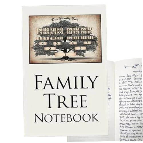 fkngcp Family Tree Workbook 32 Seite 8.3x5.8inch leer Aufnahme Family Tree Notebook Genealogy Books für Weihnachtsversammlung von fkngcp