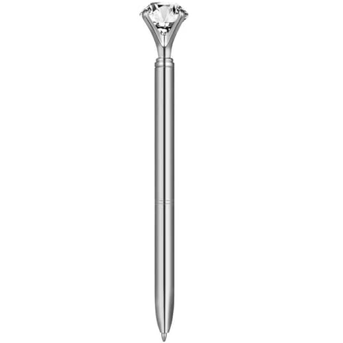 fkngcp Kristall -Top -Stifte Metall -Kugelstifte Schreiben von Rollenball Silberstift mit Big fkngcp Kristall -Top -Stifte Metall -Kugelstifte Schreiben von Rollenball Silberstift mit Big von fkngcp