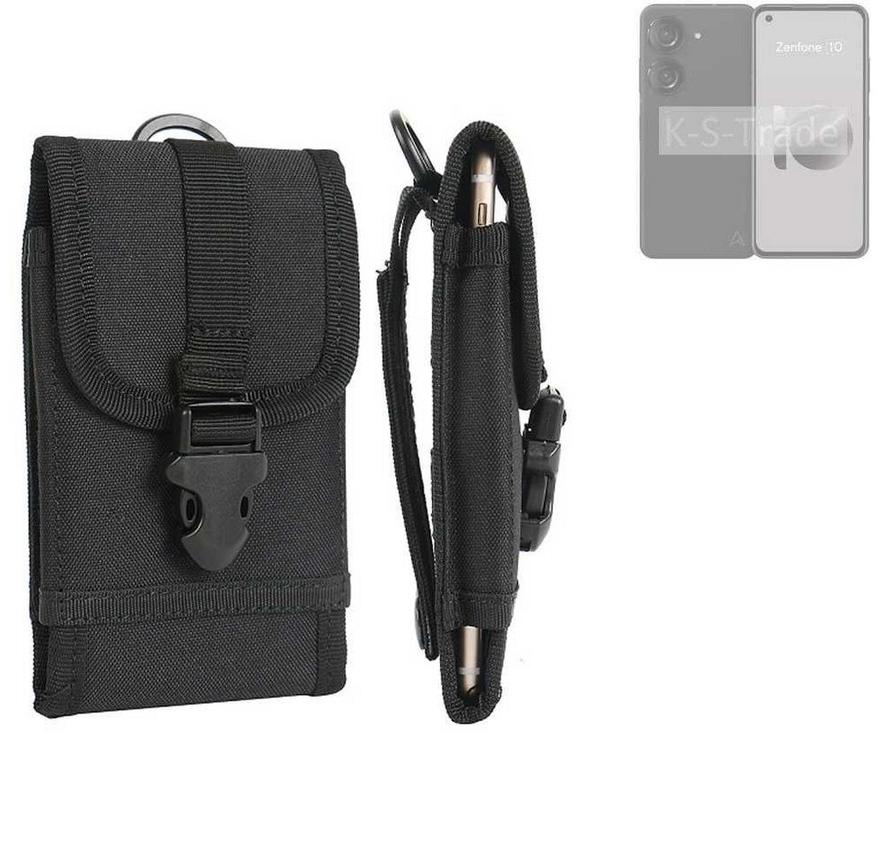 K-S-Trade Handyhülle für Asus Zenfone 10, Holster Handy Hülle Holster Handytasche Gürtel Tasche Schutz von flat.design