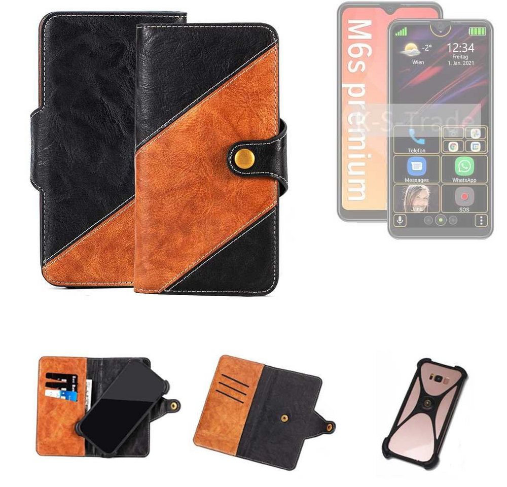 K-S-Trade Handyhülle für Bea-fon M6s premium, Handyhülle Schutzhülle Bookstyle Case Wallet-Case Handy Cover von flat.design