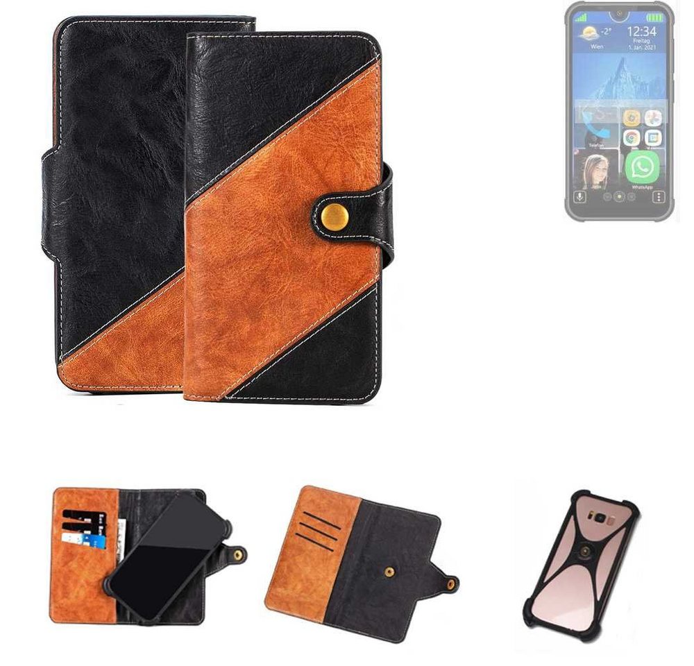 K-S-Trade Handyhülle für Bea-fon MX1, Handyhülle Schutzhülle Bookstyle Case Wallet-Case Handy Cover von flat.design