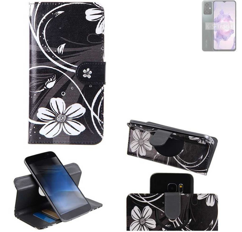 K-S-Trade Handyhülle für Blackview Oscal Tiger 10, Schutzhülle Handyhülle Hülle 360° Wallet Case “Flowers“ von flat.design