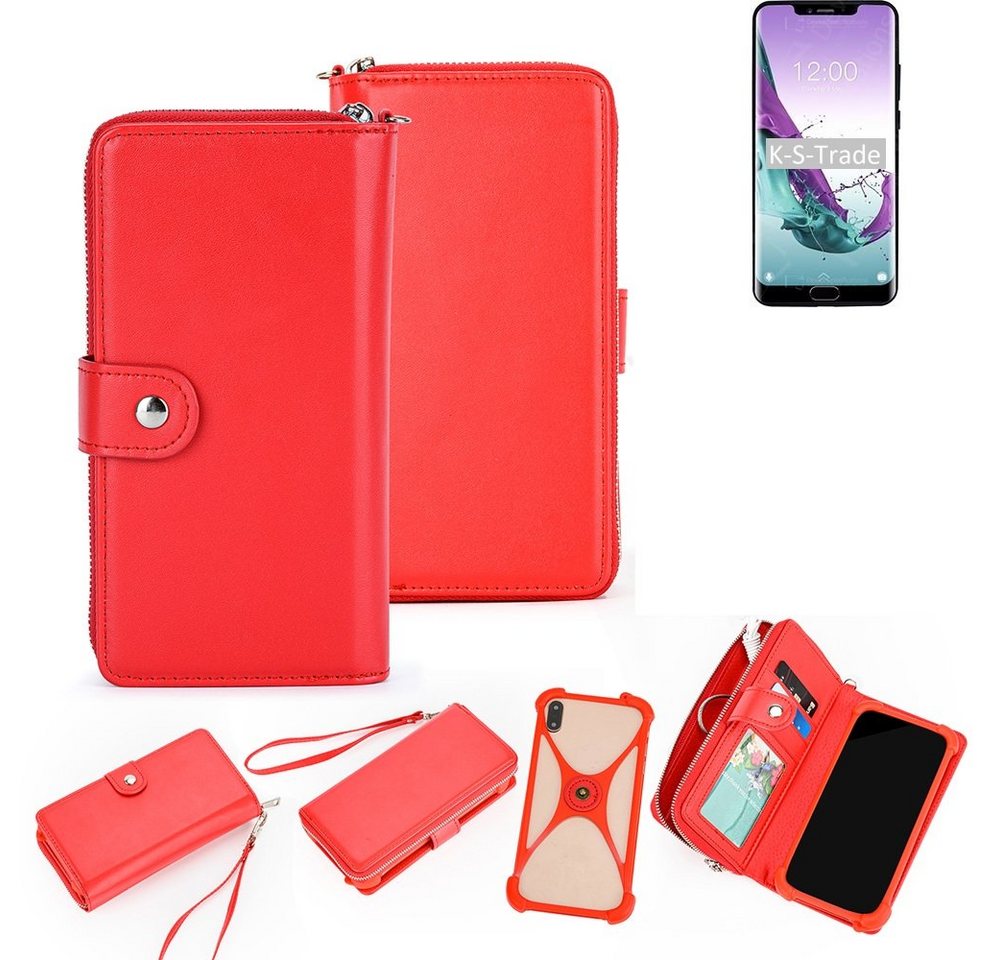 K-S-Trade Handyhülle für Doogee Y7 Plus, 2in1 Schutz-Hülle Portemonnee Handy-Hülle mit Bumper von flat.design