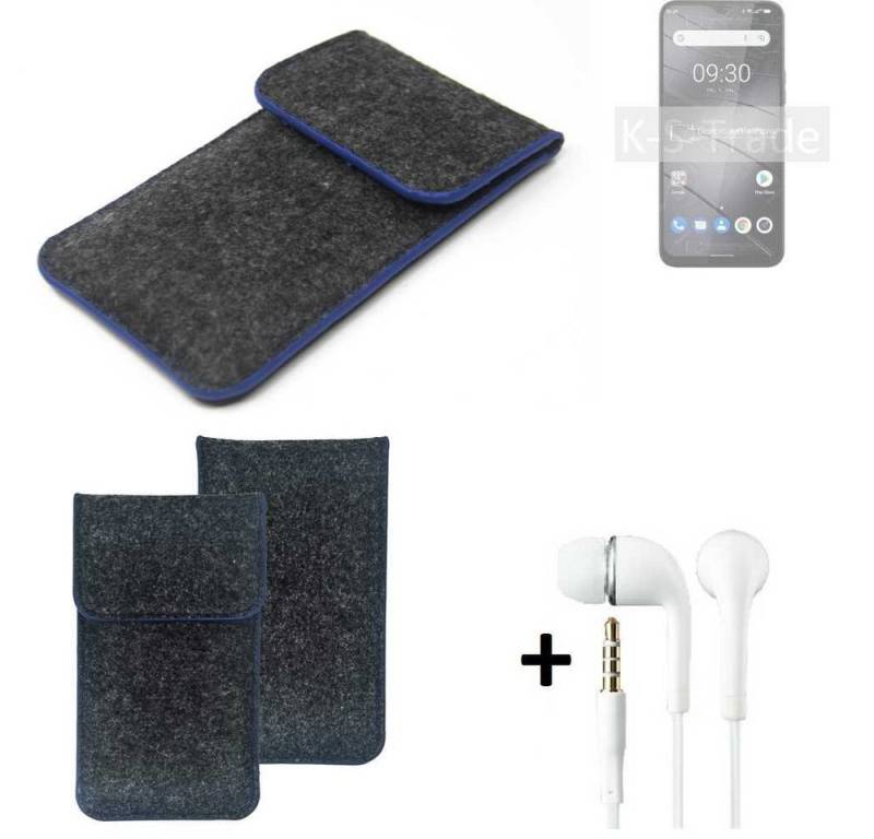K-S-Trade Handyhülle für Gigaset GS5 Lite, Handy Schutz Hülle Schutzhülle Handyhülle Filztasche Pouch von flat.design