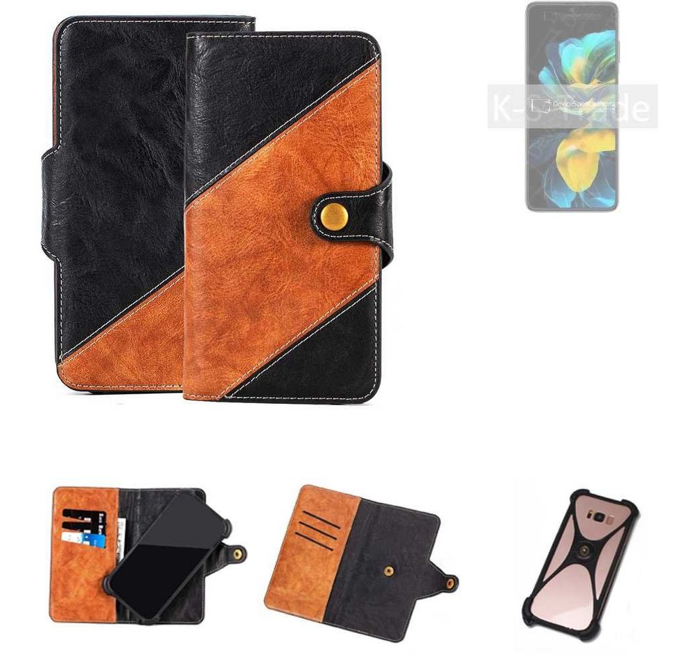 K-S-Trade Handyhülle für Huawei Pocket S, Handyhülle Schutzhülle Bookstyle Case Wallet-Case Handy Cover von flat.design
