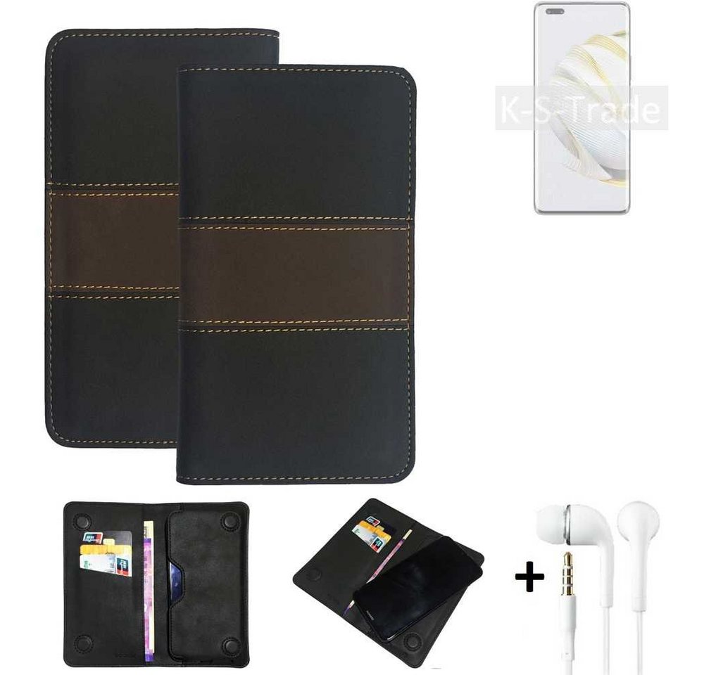 K-S-Trade Handyhülle für Huawei nova 10 Pro, Handyhülle + Kopfhörer Schutzhülle Walletcase Bookstyle Tasche von flat.design