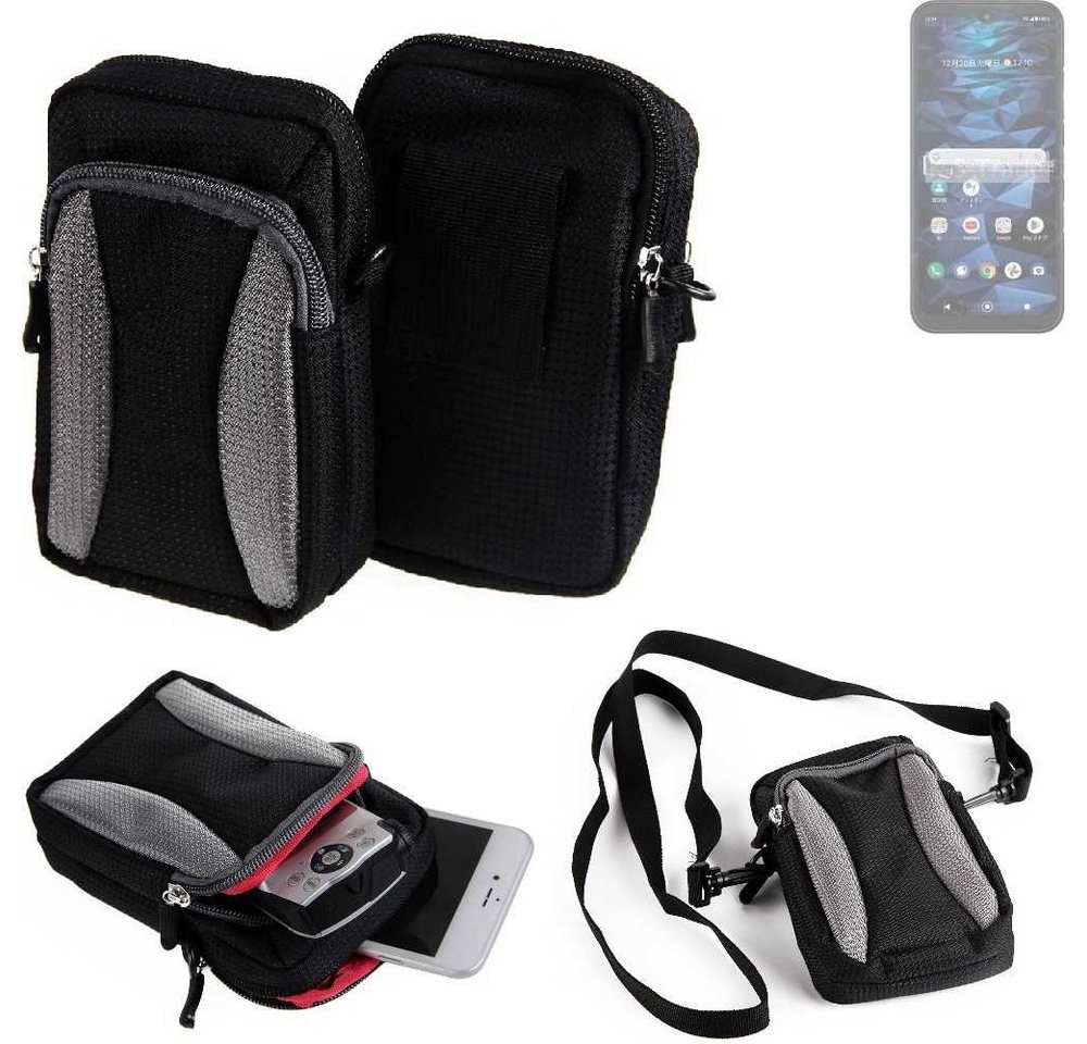 K-S-Trade Handyhülle für Kyocera Digno SX3, Holster Schutz Hülle Handy Hülle Gürteltasche Umhängetasche mit von flat.design